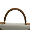 エルメス HERMES ケリー28 外縫い □B刻印 ホワイト/ナチュラル ゴールド金具 エバーグレイン/クシュベル レディース ショルダーバッグ