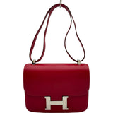 エルメス HERMES コンスタンス3 24 □Q刻印 ルビー シルバー金具 タデラクト レディース ショルダーバッグ