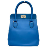 エルメス HERMES ツールボックス20 R刻印 ブルーイドラ シルバー金具 スイフト レディース ショルダーバッグ