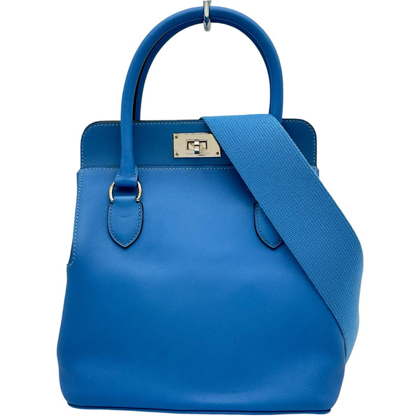 エルメス HERMES ツールボックス20 R刻印 ブルーイドラ シルバー金具