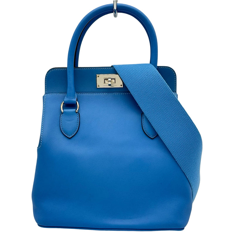 エルメス HERMES ツールボックス20 R刻印 ブルーイドラ シルバー金具