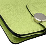 エルメス HERMES ドゴンカードケース U刻印 ヴェールアブサン シルバー金具 トリヨン ユニセックス カードケース