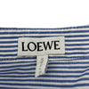 ロエベ LOEWE ノーカラーストライプ長袖シャツ Q825337 ブルー コットン メンズ 長袖シャツ