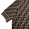 フェンディ FENDI FF総柄半袖ニットセーター FZY702 ブラウン レーヨン レディース セーター