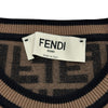 フェンディ FENDI FF総柄半袖ニットセーター FZY702 ブラウン レーヨン レディース セーター