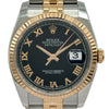 ロレックス ROLEX デイトジャスト36 116231 ブラック ピンクゴールド/ステンレススチール 自動巻き メンズ 腕時計