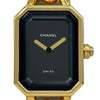 シャネル CHANEL プルミエール L H0003 ブラック ゴールド クオーツ レディース 腕時計