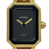 シャネル CHANEL プルミエール L H0003 ブラック ゴールド クオーツ レディース 腕時計