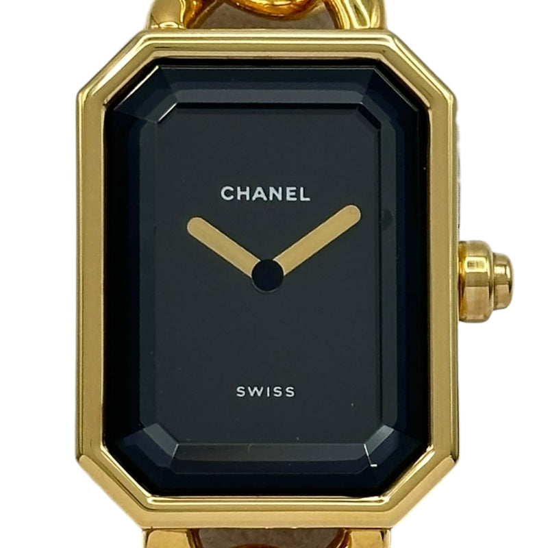 シャネル CHANEL プルミエール L H0003 ブラック ゴールド クオーツ