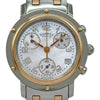 エルメス HERMES クリッパー ナクレ クロノグラフ CL1.321 ピンクシェル ステンレススチール/ゴールドプレーテッド クオーツ レディース 腕時計