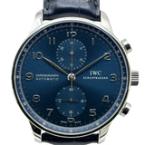 インターナショナルウォッチカンパニー IWC ポルトギーゼ クロノグラフ IW371491 ブルー ステンレススチール 自動巻き メンズ 腕時計