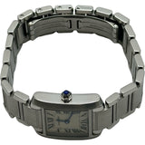 カルティエ Cartier タンク フランセーズ SM W51008Q3 ホワイト ステンレススチール クオーツ レディース 腕時計