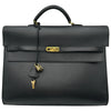 エルメス HERMES ケリーデペッシュ38 □C刻印 ブラック ゴールド金具 アルデンヌ メンズ ハンドバッグ