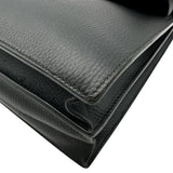 エルメス HERMES ケリーデペッシュ38 □C刻印 ブラック ゴールド金具 アルデンヌ メンズ ハンドバッグ