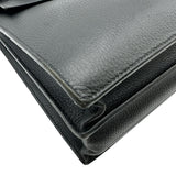 エルメス HERMES ケリーデペッシュ38 □C刻印 ブラック ゴールド金具 アルデンヌ メンズ ハンドバッグ
