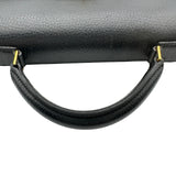 エルメス HERMES ケリーデペッシュ38 □C刻印 ブラック ゴールド金具 アルデンヌ メンズ ハンドバッグ