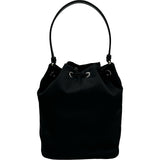 プラダ PRADA トライアングルロゴ バケットバッグ 1BE067 ブラック ナイロン/ラインストーン レディース ショルダーバッグ