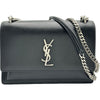 サンローラン SAINT LAURENT サンセットミディアム 442906 ブラック レザー レディース ショルダーバッグ