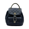 シャネル CHANEL マトラッセスモールバックパック AS2908 ネイビー ゴールド金具 ラムスキン レディース リュック・デイパック