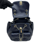 シャネル CHANEL マトラッセスモールバックパック AS2908 ネイビー ゴールド金具 ラムスキン レディース リュック・デイパック