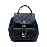 シャネル CHANEL マトラッセスモールバックパック AS2908 ネイビー ゴールド金具 ラムスキン レディース リュック・デイパック