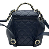 シャネル CHANEL マトラッセスモールバックパック AS2908 ネイビー ゴールド金具 ラムスキン レディース リュック・デイパック