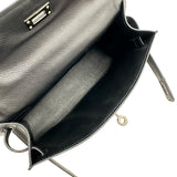 エルメス HERMES ポシェットケリー □I刻印 ブラック シルバー金具 エバーグレイン レディース ハンドバッグ