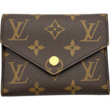 ルイ・ヴィトン LOUIS VUITTON ポルトフォイユ・ヴィクトリーヌ M62472 ブラウン モノグラムキャンバス レディース 三つ折り財布