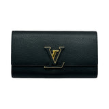 ルイ・ヴィトン LOUIS VUITTON ポルトフォイユ・カプシーヌ M61248 ノワール トリヨンレザー レディース 長財布