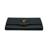 ルイ・ヴィトン LOUIS VUITTON ポルトフォイユ・カプシーヌ M61248 ノワール トリヨンレザー レディース 長財布