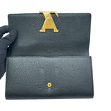 ルイ・ヴィトン LOUIS VUITTON ポルトフォイユ・カプシーヌ M61248 ノワール トリヨンレザー レディース 長財布