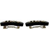 ミュウミュウ miu miu ロゴヘアクリップ2個セット ブラック/ホワイト プラスチック/メタル レディース その他アクセサリー