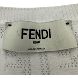 フェンディ FENDI FF総柄ノースリーブニットワンピース FZDA16 ホワイト レーヨン レディース ワンピース