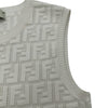 フェンディ FENDI FF総柄ノースリーブニットワンピース FZDA16 ホワイト レーヨン レディース ワンピース
