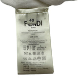 フェンディ FENDI FF総柄ノースリーブニットワンピース FZDA16 ホワイト レーヨン レディース ワンピース