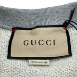 グッチ GUCCI ロゴ刺繍クロップド スウェットシャツ 768125 グレー コットン レディース スウェット
