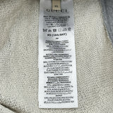 グッチ GUCCI ロゴ刺繍クロップド スウェットシャツ 768125 グレー コットン レディース スウェット