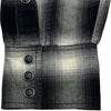 サンローラン SAINT LAURENT オンブレチェックウエスタン長袖シャツ 455433 ブラック コットン メンズ 長袖シャツ