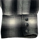 サンローラン SAINT LAURENT オンブレチェックウエスタン長袖シャツ 455433 ブラック コットン メンズ 長袖シャツ