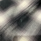 サンローラン SAINT LAURENT オンブレチェックウエスタン長袖シャツ 455433 ブラック コットン メンズ 長袖シャツ