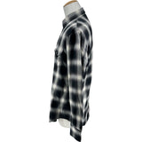 サンローラン SAINT LAURENT オンブレチェックウエスタン長袖シャツ 455433 ブラック コットン メンズ 長袖シャツ