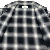 サンローラン SAINT LAURENT オンブレチェックウエスタン長袖シャツ 455433 ブラック コットン メンズ 長袖シャツ