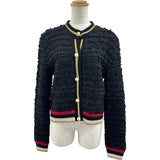グッチ GUCCI GGパールボタンニットカーディガン 478714 ブラック コットン レディース カーディガン