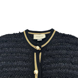 グッチ GUCCI GGパールボタンニットカーディガン 478714 ブラック コットン レディース カーディガン