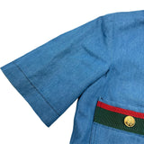 グッチ GUCCI シェリーライン半袖デニムジャケット 748621 ブルー デニム レディース デニムジャケット