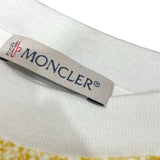 モンクレール MONCLER ビッグロゴプリント半袖Tシャツ ホワイト コットン メンズ 半袖Ｔシャツ