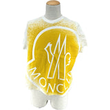 モンクレール MONCLER ビッグロゴプリント半袖Tシャツ ホワイト コットン メンズ 半袖Ｔシャツ