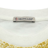 モンクレール MONCLER ビッグロゴプリント半袖Tシャツ ホワイト コットン メンズ 半袖Ｔシャツ