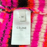 セリーヌ CELINE ジャガードロゴ ウールニットカーディガン 2AC91579S ピンク ウール レディース カーディガン