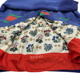 グッチ GUCCI ロゴプリント スウェットカーディガン 566161 パープル コットン レディース カーディガン